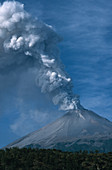 Popocatepetl Volcano Erupting