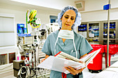 Surgeon Reviews Patient Information