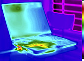 Thermogram of a laptop