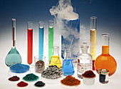 Assortment of Glassware and Materials