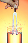 Tuning fork in water