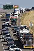 Traffic on Interstate 84 in Idaho