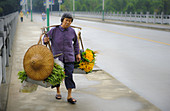 Chinese Woman with Shoulder Pole