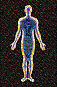 Mosaic of a Human Figure