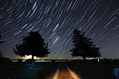 Cemetery and Star Trails