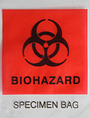 Biohazard Warning on Specimen Bag