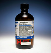 Chloroform with Cancer Warning Label