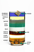 Liquids and Solids of Different Density