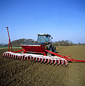 Tractor and Massey Ferguson seed drill