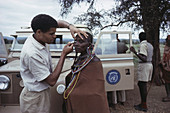 Eye Doctor Treating Maasai Tribesman