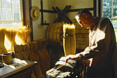 Broommaking at a Shaker Village,Kentucky