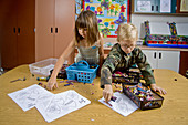 Kindergarten Children and Objects