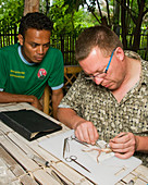 Herpetologist and student in East Timor