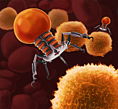 Medical nanorobot,illustration