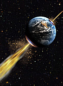 Comet Earth,illustration