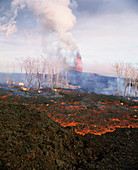 Lava Fountain at Kilauea Volcano,Hawaii