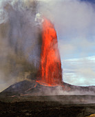 Lava Fountain at Kilauea Volcano,Hawaii