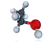 Ethanol Molecular Model,illustration