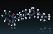 Vitamin K2,Molecular Model,illustration