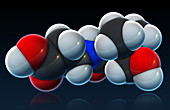 Vitamin B5,Molecular Model,illustration