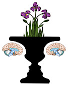 Rubin Vase and Brain,illustration