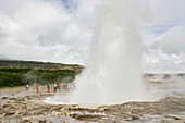 Erupting Geyser,Iceland