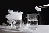 Dry Ice Reacts with Water