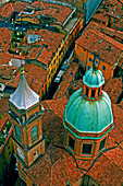 Aerial of church,Bologna,Italy
