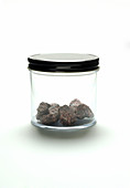 Clear Glass Jar Containing Granite Rock