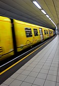 Underground train and platform