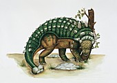 Dinosaur on a landscape,illustration