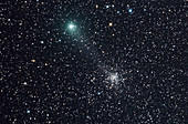 Comet Garradd Passing M71 Cluster