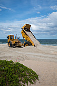 Beach restoration project,USA