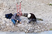 Fossil hunters at work