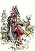 North American indian,illustration