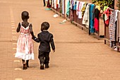 Young girl and boy,Uganda