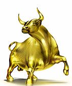 Golden bull,conceptual image