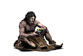 Neanderthal intellect,conceptual image