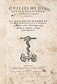 Gilbert's book on magnets,1600