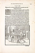 Blacksmith making a magnet,1600