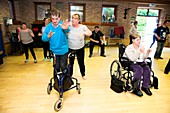 Exercise class for disabled people