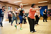 Exercise class for disabled people