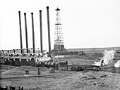 Oil well in Iraq,1932
