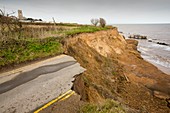 Eroded coastal road