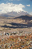 Illimani and La Paz,Bolivia