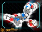 Dabigatran etexilate mesylate drug molecu