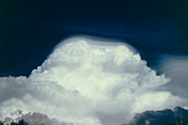 Cumulus cloud with ice layer