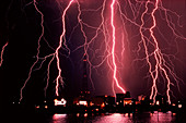 Lightning over Tampa bay