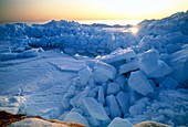 Pack ice around Somerset Island,Canada