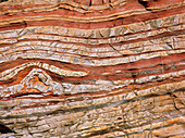 Banded rock: ironstone rock strata from Australia